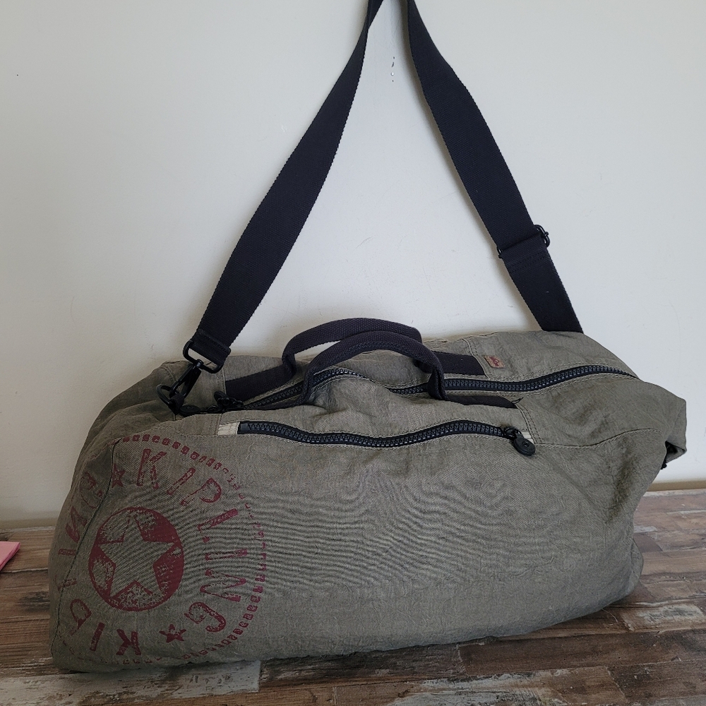 Kipling Eugenia Satchel Olive Green Crossbody Bag